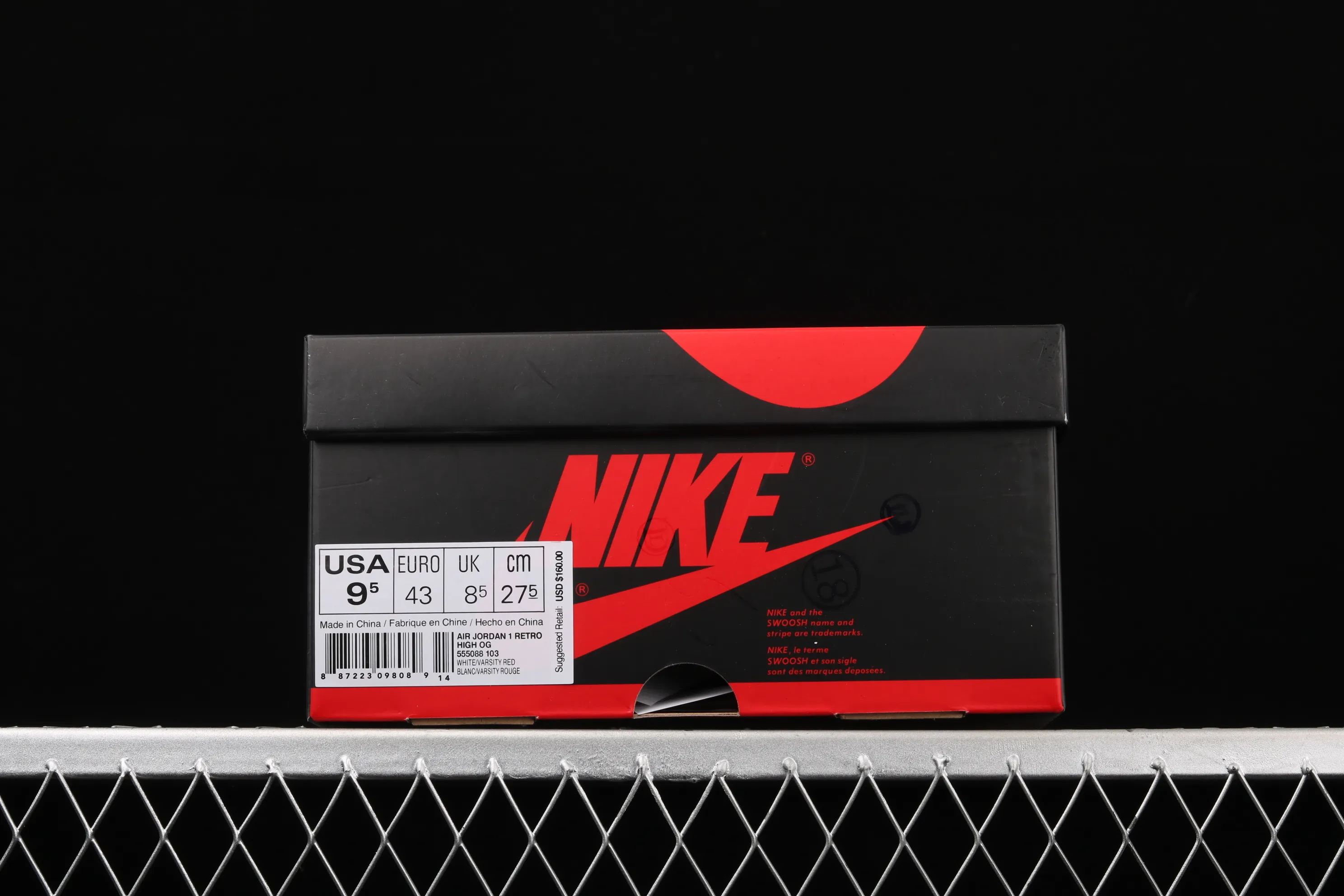 All categories Air Jordan Jordan series basketball shoes Air Jordan 1 High Air Jordan 1 Retro Metallic Red AJ1 Joe 1 white red 555088-103